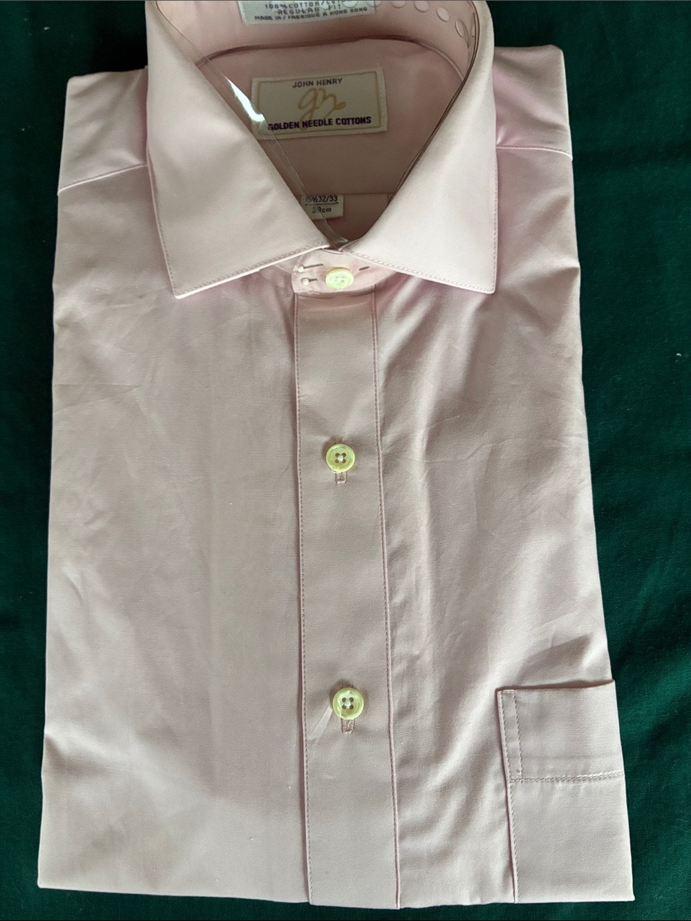 John Henry Men's Light Pink Dress Shirt